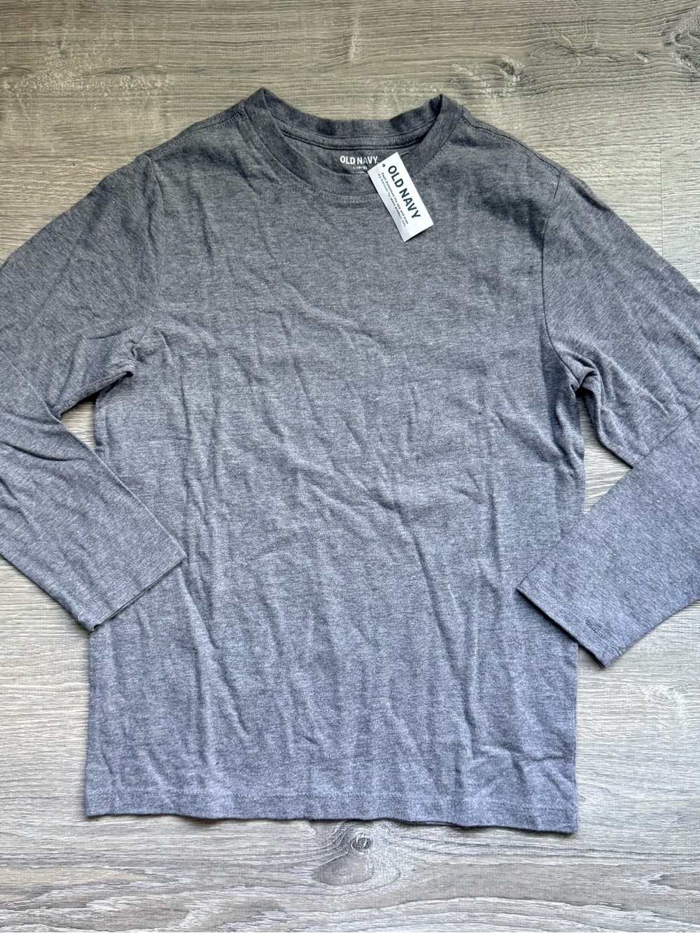 Old Navy Boys’ L(10/12) Gray Long Sleeve Crew Neck Shirt NWT